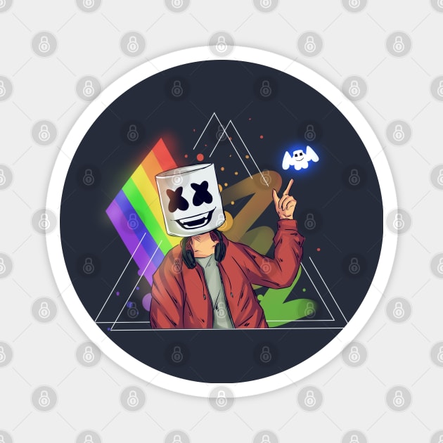 Marshmello Rainbow Magnet by DenielHast